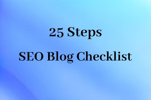 SEO Blog Checklist